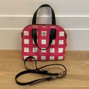 Leather Kate Spade bag with removable cross body strap and zipper top